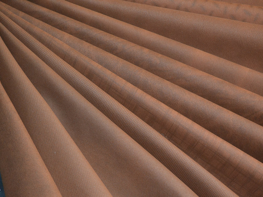 Ткань ткани PU полиэфира кофе синтетическая кожаная для одежды куртки