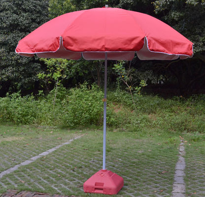 пинк зонтика пляжа железного каркаса 420D Оксфорда Windproof с основанием воды