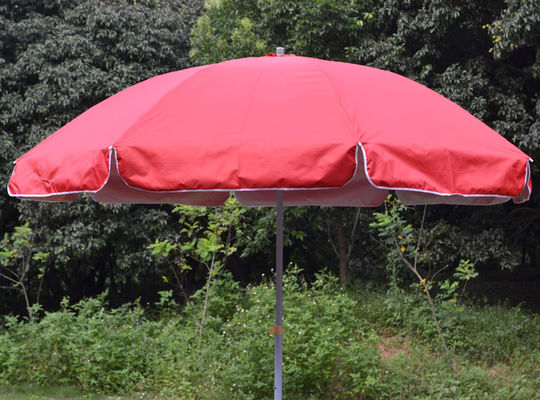 пинк зонтика пляжа железного каркаса 420D Оксфорда Windproof с основанием воды