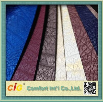 Кожаные PU ткани 0.8MM Leatherette яркого блеска синтетические делают водостотьким и пылают - retardant